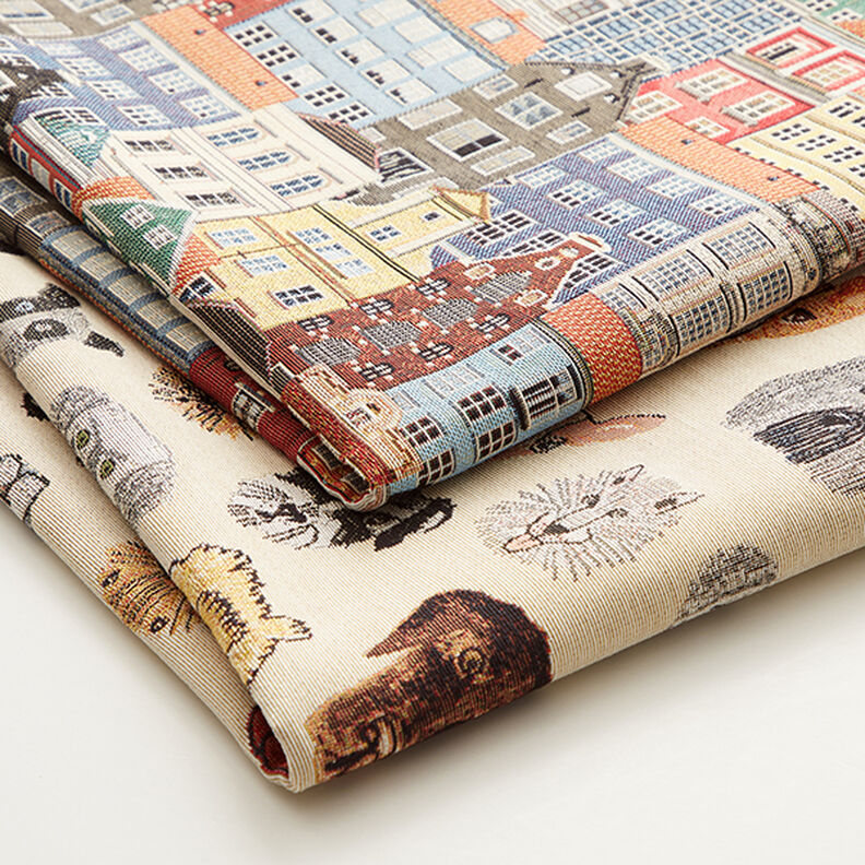 Decorative fabric Tapestry dogs – beige,  image number 5