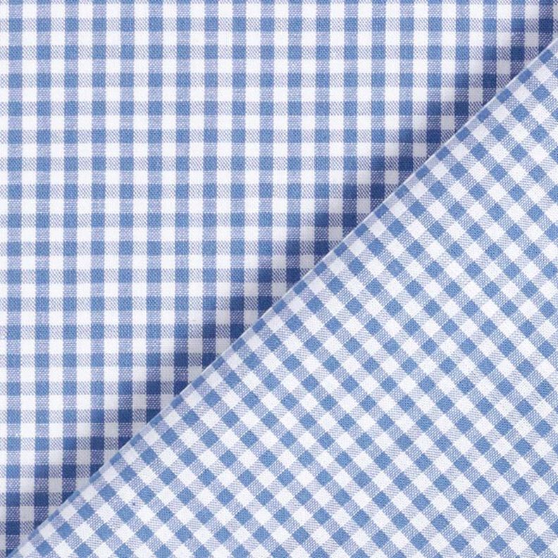 Cotton Poplin Small Gingham, yarn-dyed – denim blue/white,  image number 6