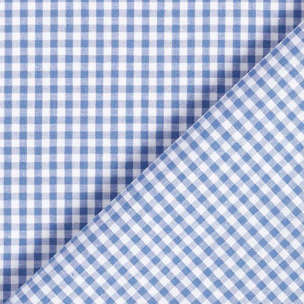 Cotton Poplin Small Gingham, yarn-dyed – denim blue/white,  image number 6