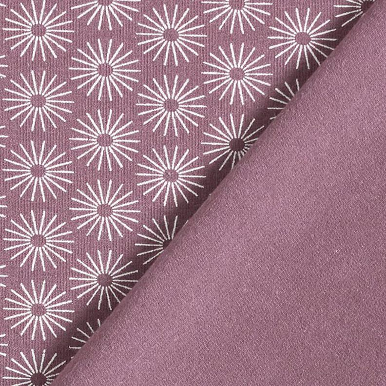 Cotton jersey shiny flowers – aubergine,  image number 4