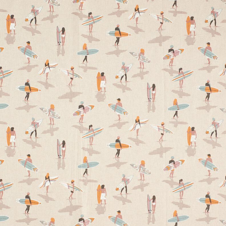 Decor Fabric Half Panama surfer – eucalyptus/natural, image number 1