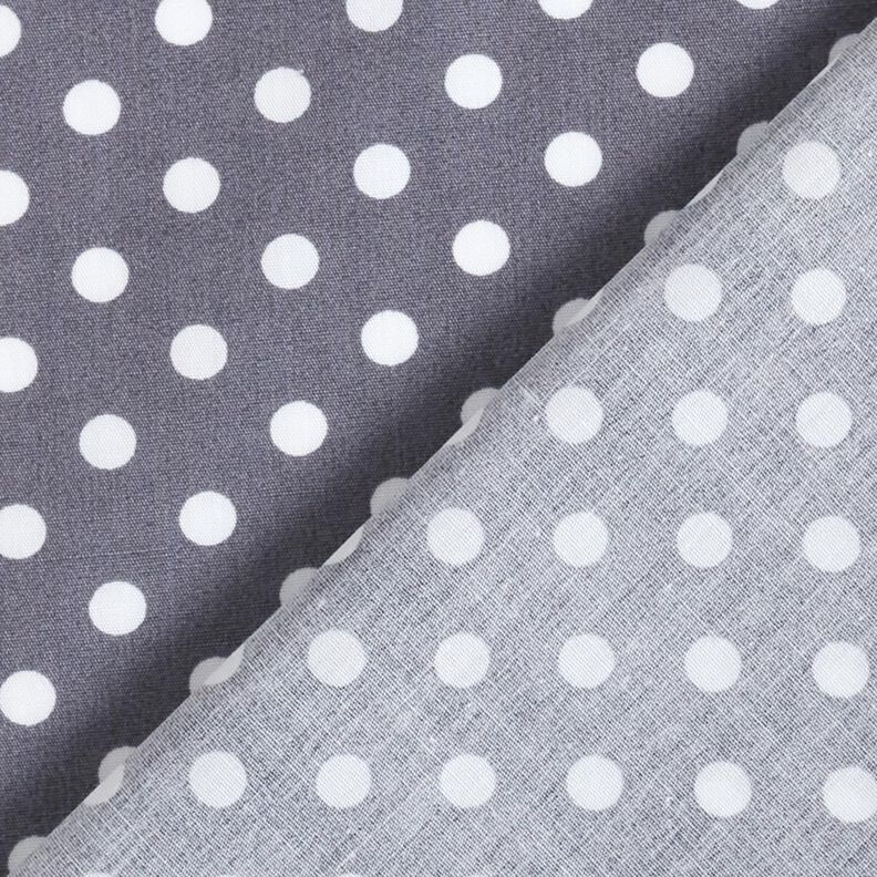 Cotton Poplin Polka dots – slate grey/white,  image number 4