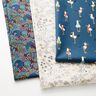 Cotton cretonne birds in field of flowers – midnight blue,  thumbnail number 5