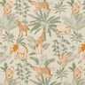 Decor Fabric Half Panama jungle animals – natural/caramel,  thumbnail number 1