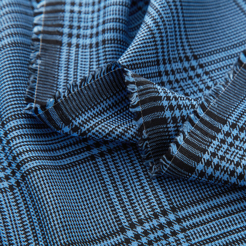 viscose fabric Glen Plaid – blue, image number 3