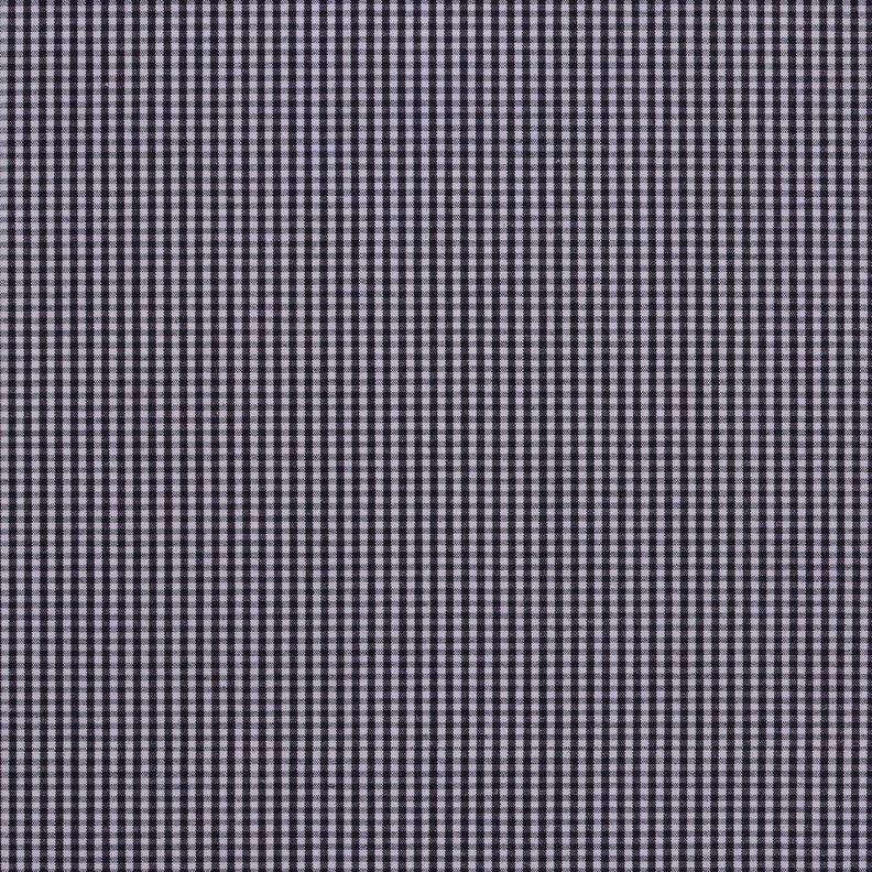 Shirt fabric small check – black/light blue,  image number 1