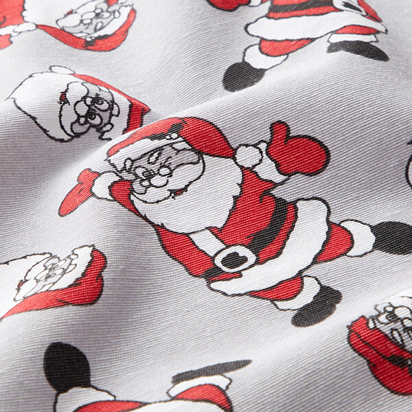 Decor Fabric Canvas Cheery Santa – light grey/red,  image number 2