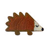 Appliqué Hedgehog [ 4 x 7 cm ] – brown,  thumbnail number 1
