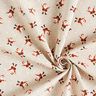 Decorative fabric half Panama mini Santa Clauses – natural,  thumbnail number 3