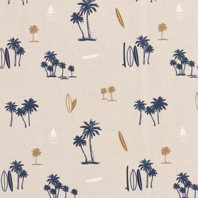 Cotton Jersey Hawaii Feeling – light taupe, 