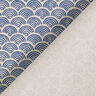 Decor Fabric Half Panama Wavy lines – natural/indigo,  thumbnail number 4
