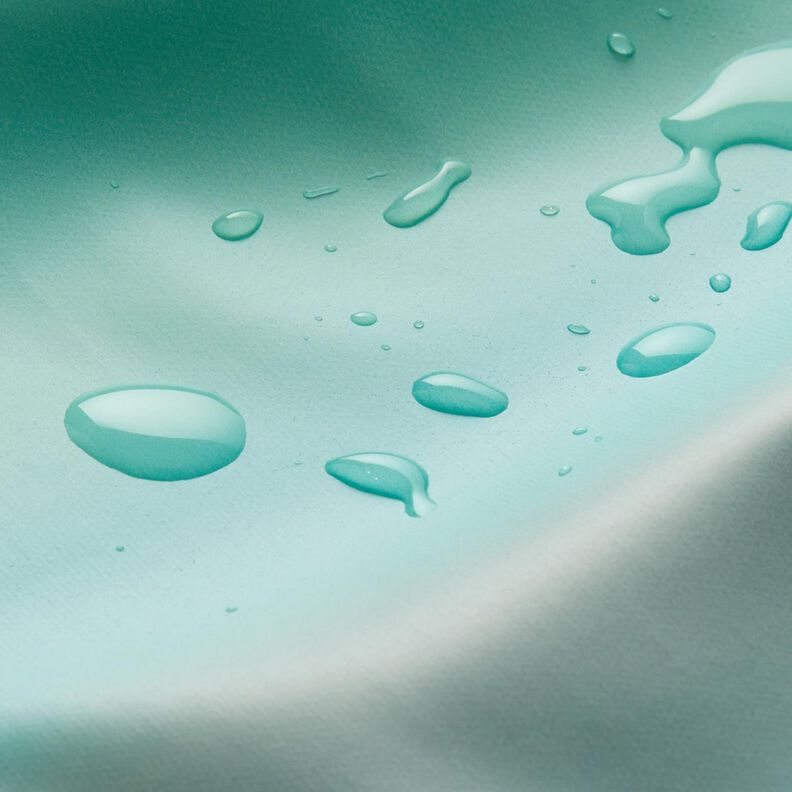 Raincoat fabric colour gradient – aqua blue/blue grey,  image number 6