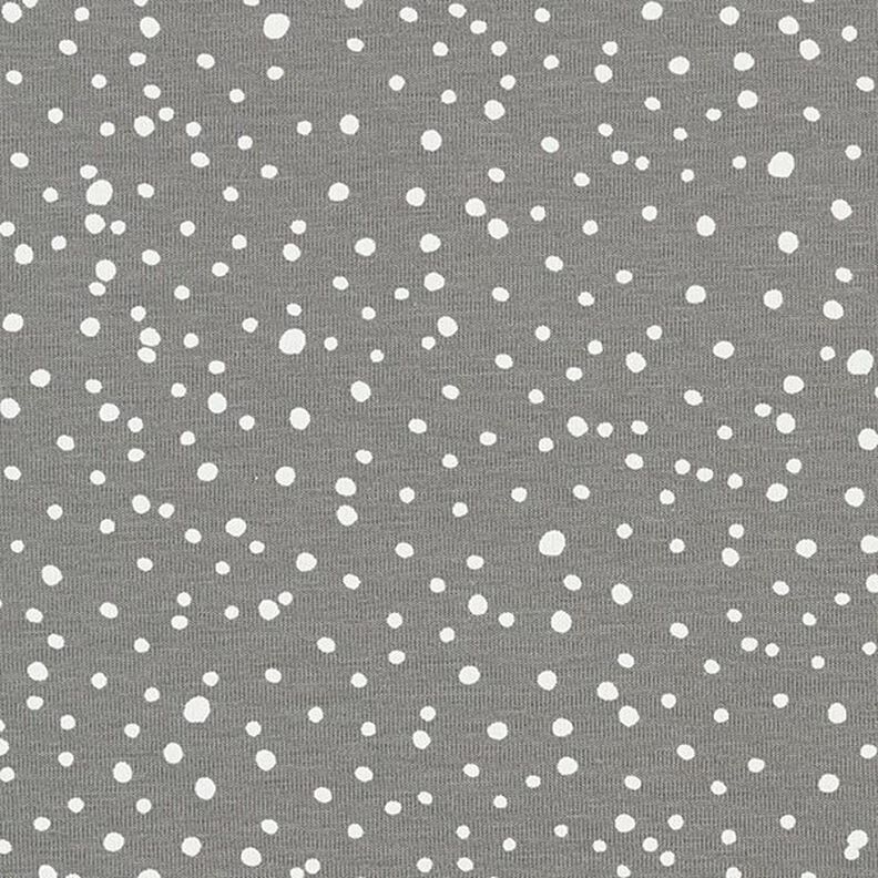 Cotton jersey irregular dots – grey,  image number 1