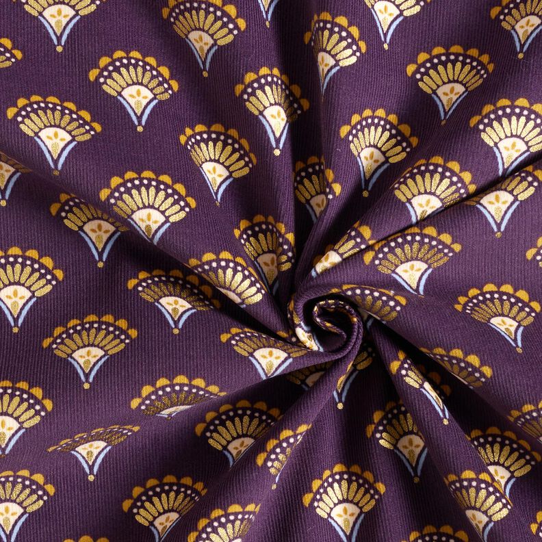 Baby Cord Glitter fans – aubergine,  image number 3