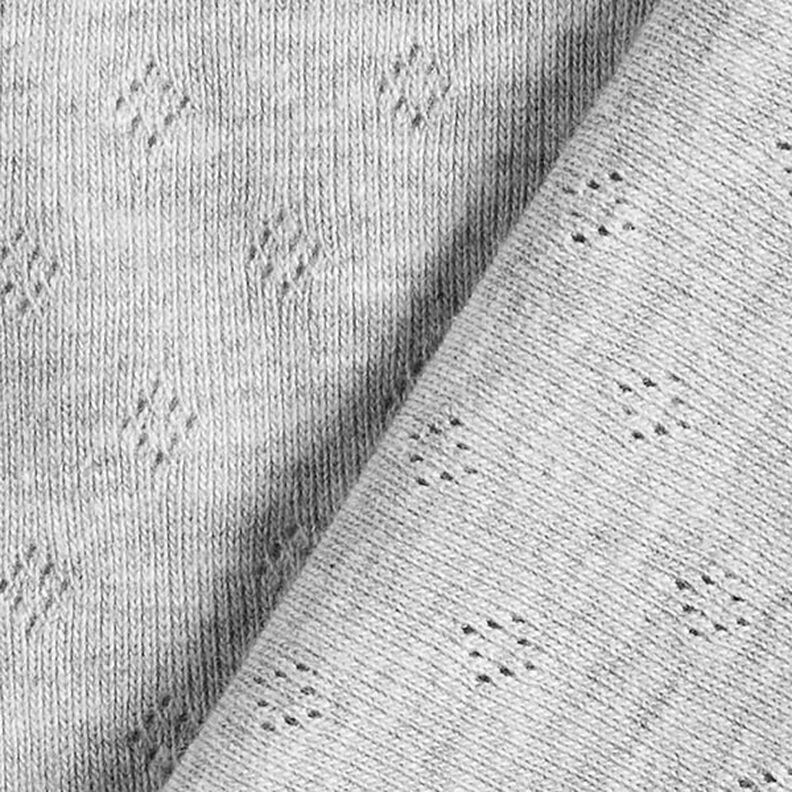 Fine Jersey Knit with Openwork  Melange – grey,  image number 3