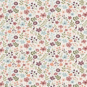 Cotton Jersey Flower Meadow – ivory, 