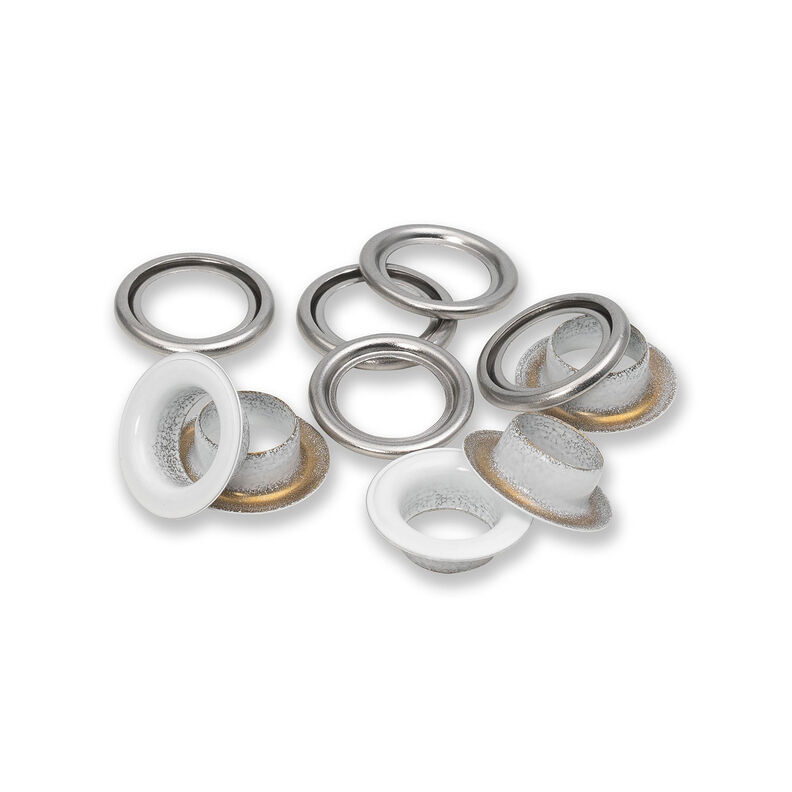 Eyelets with washers [20 pieces | Ø 11 mm] | Prym – white/metallic silver,  image number 2