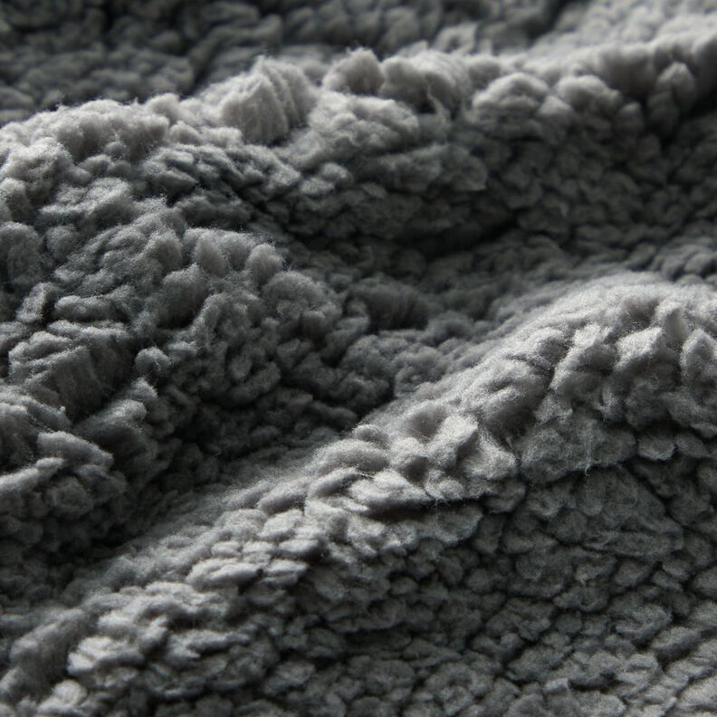 cuddly teddy fur fabric – elephant grey,  image number 2