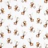 GOTS Cotton Jersey Monkeys in the Jungle Digital Print | Poppy Fabrics – white/dark brown,  thumbnail number 1
