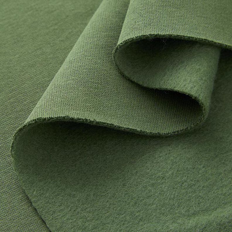 Brushed Sweatshirt Fabric – olive,  image number 4
