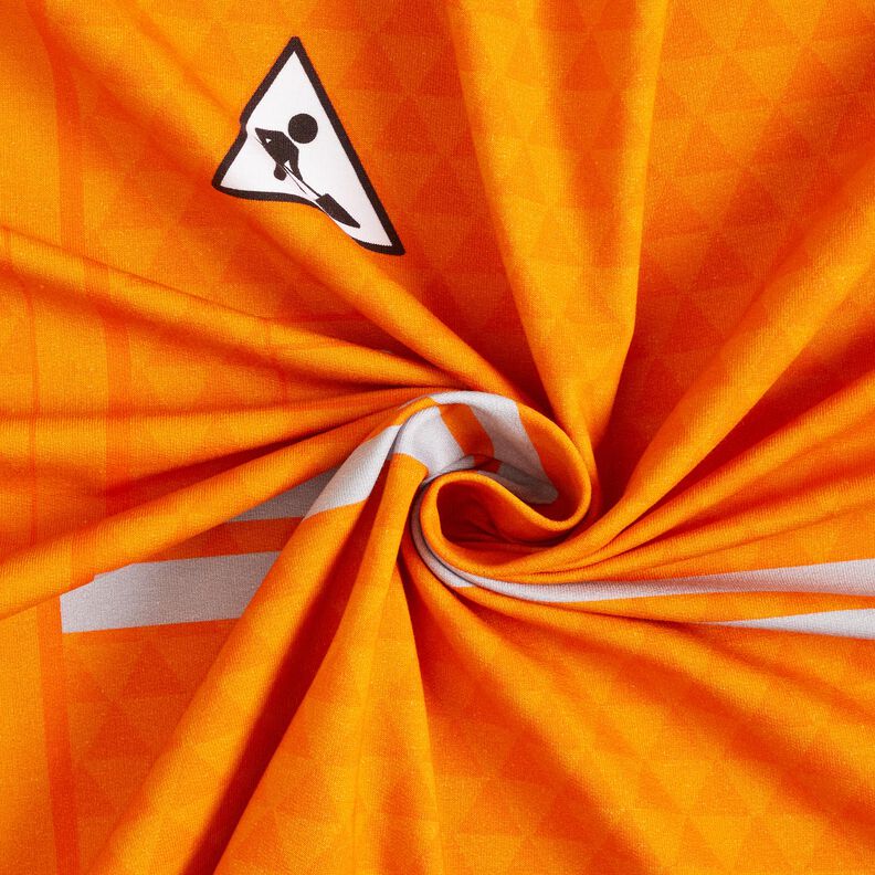 French terry Panel Construction worker outfit | Stoff&Liebe – light orange/silver grey, image number 3