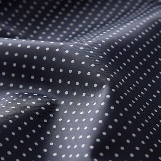 Polka dot lining fabric – navy blue/white | Remnant 80cm, 