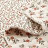 Muslin Quilted Fabric romantic flowers – offwhite/pale berry,  thumbnail number 2
