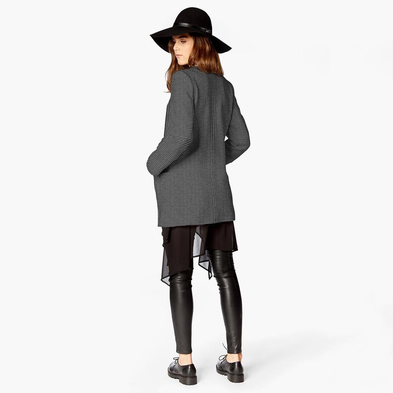 Coating knit stretch small check – light grey/black,  image number 5
