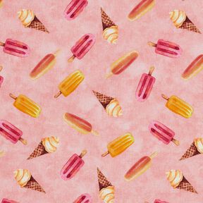 Cotton Poplin ice lolly Digital Print – dusky pink, 