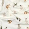 Cotton Jersey animals in the wood Digital Print | Poppy Fabrics – ivory/anemone,  thumbnail number 2