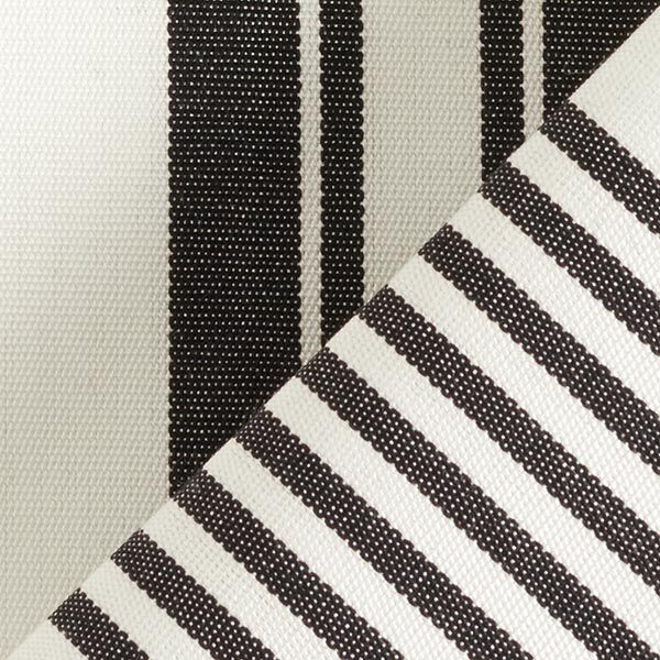 Outdoor Fabric Canvas Fine Stripe Mix – black/white,  image number 4