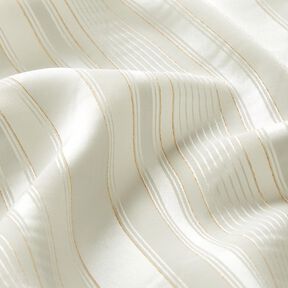Chiffon Satin stripes with Glitter – white, 