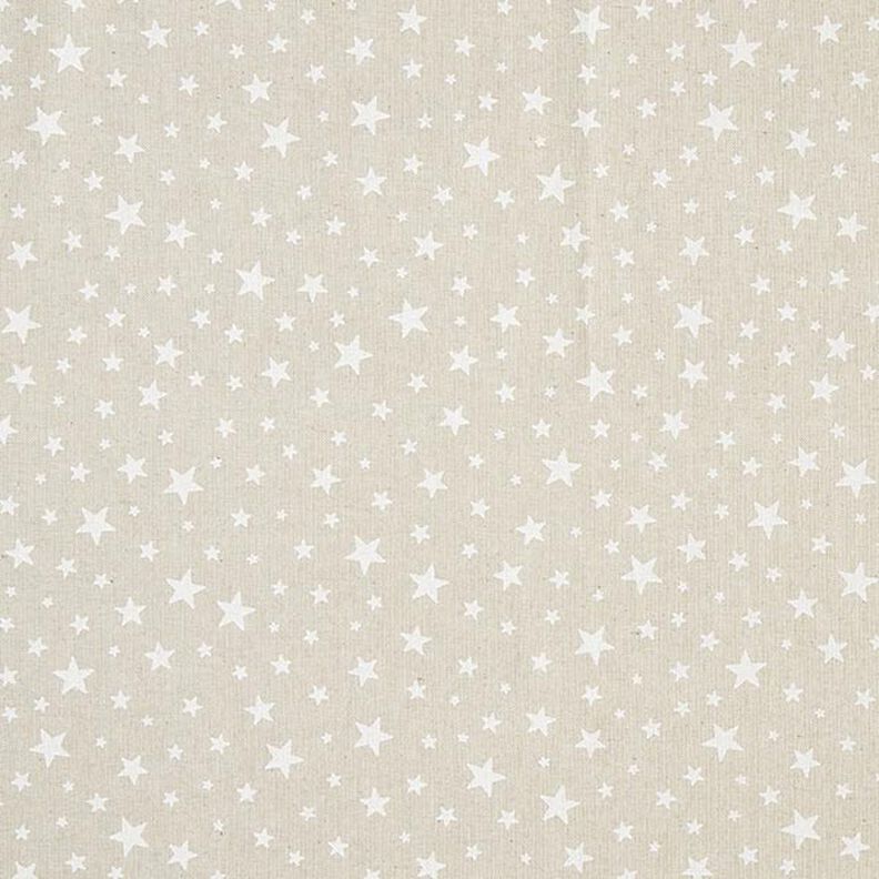 Decor Fabric Half Panama stars – natural/white, image number 1
