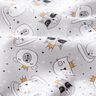 Cotton Poplin Animals with crowns – light grey,  thumbnail number 2