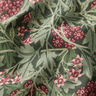 Decor Fabric Half Panama Jasmine blossoms – dark pine/burgundy,  thumbnail number 2