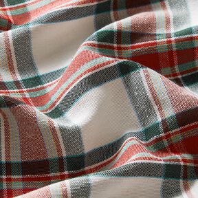 Decor Fabric Jacquard classic check – offwhite/carmine, 