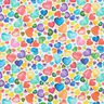 Cotton satin Colourful hearts,  thumbnail number 1