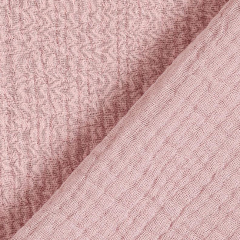 GOTS Triple-Layer Cotton Muslin – light dusky pink,  image number 5