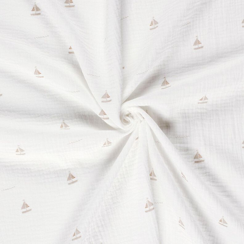 Double Gauze/Muslin sailboats – offwhite/natural,  image number 3