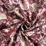 Double Gauze/Muslin Watercolour Roses Digital Print – burgundy,  thumbnail number 4
