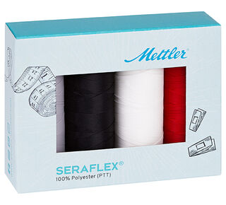 Seraflex Stretch Sewing Thread Set | 4 spools at 130m | Mettler, 