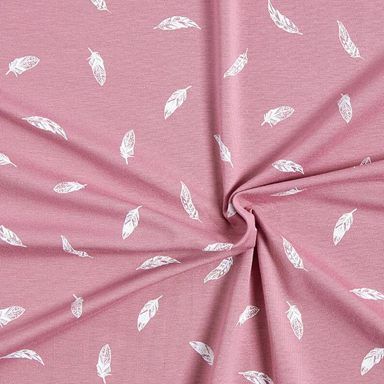 Cotton Jersey Feathers – dusky pink,  image number 3