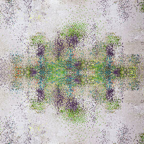 GOTS Cotton Jersey scattered mosaic | TCC x LOOKS by Wolfgang Joop – apple green/dark beige, 