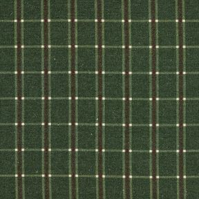 Decor Fabric Half Panama elegant check – fir green/carmine, 