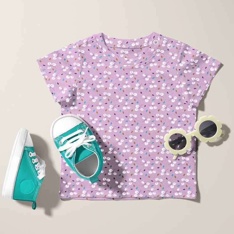 Cotton Jersey branches and dots – lavender,  image number 5