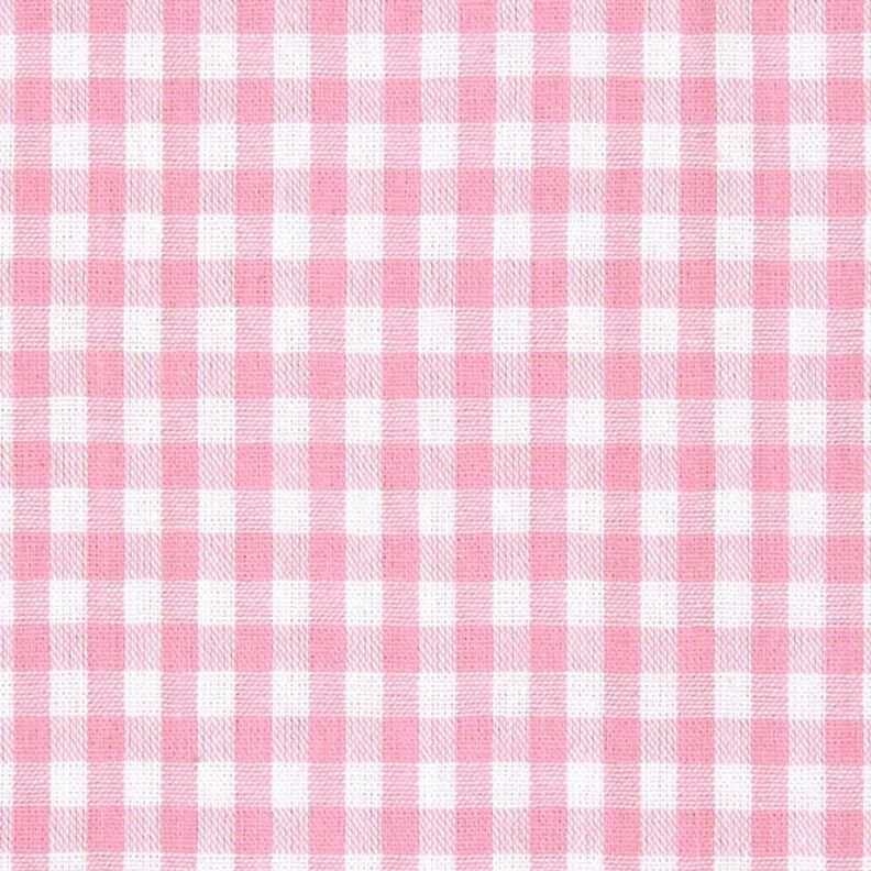 Cotton Vichy check 0,5 cm – pink/white,  image number 1