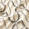 Decor Fabric Half Panama artistic lines – natural/black,  thumbnail number 2