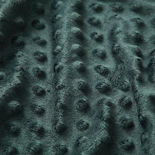Cosy Fleece Embossed Dots – dark green, 