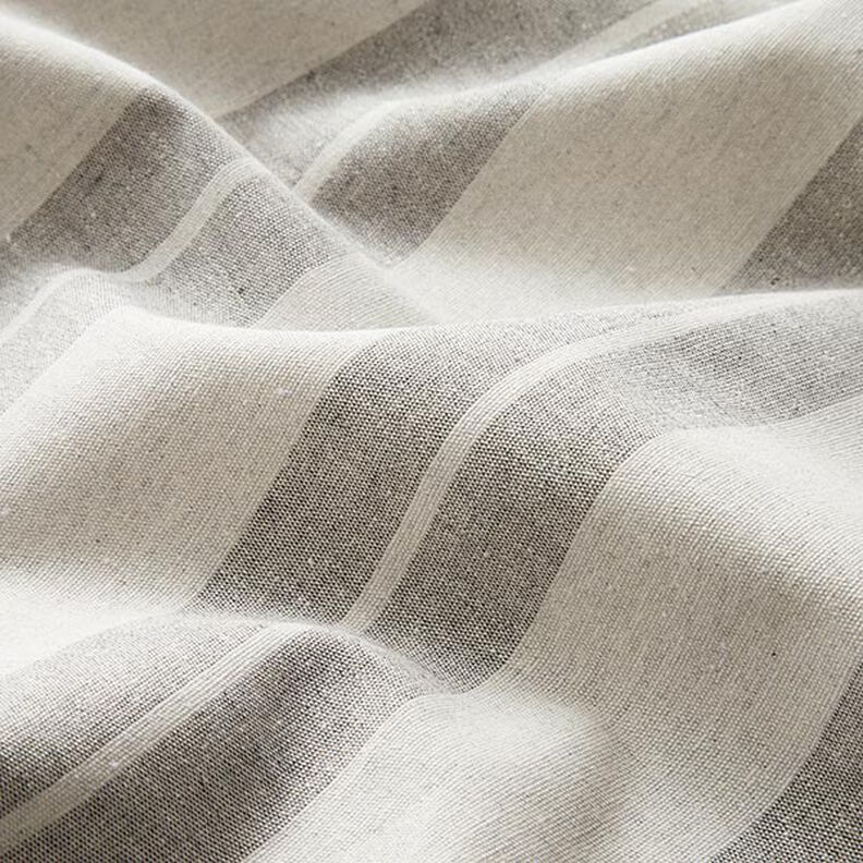 Decorative fabric, canvas mixed stripes, recycled – grey,  image number 2
