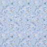 Delicate flowers cotton poplin – light blue/beige,  thumbnail number 1